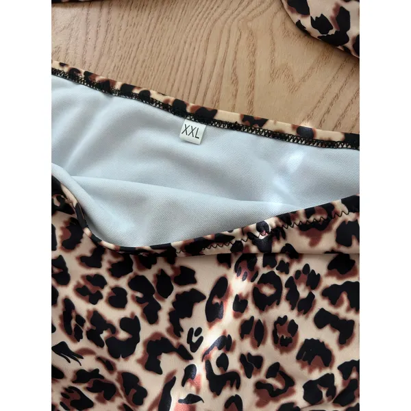 B45 New Women’s AMI Sexy 2Pc Animal 🐆Print Bikini Set High Waisted Medium/Large - Image 4