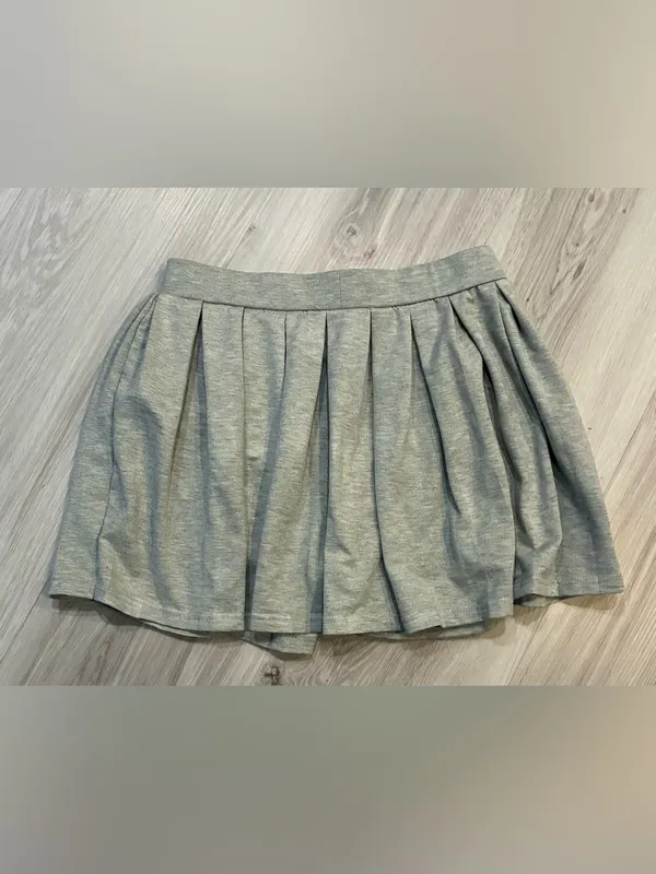 Grey Mini Skirt in Gray - Classic‎ A-Line Style - Image 2
