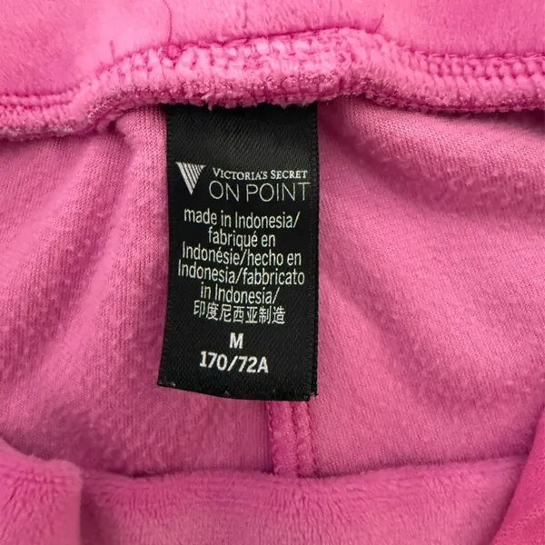 Victoria’s Secret On Pointe Pink Velour High Rise Drawstring Joggers Size Medium - Image 10