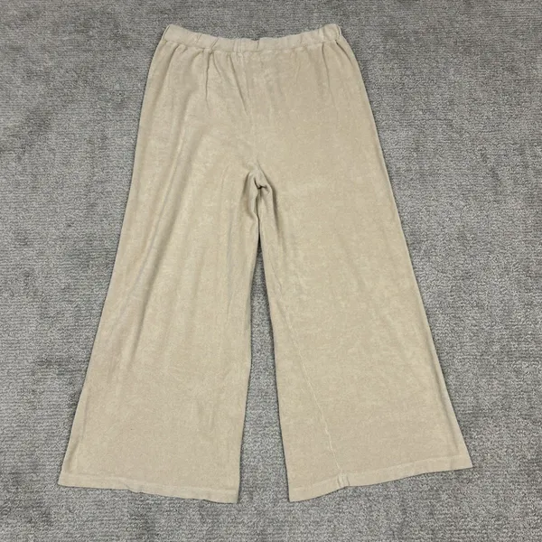 The Simple Folk Pants Women 14 Organic Cotton Boho Wide Leg Beige Sustainable - Image 5