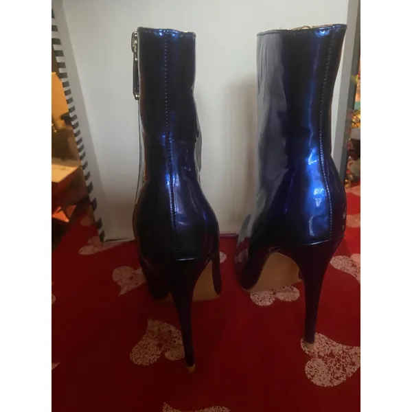 Women's Cape Robbin Blue Heeled Boots Size 6.5 - Image 8