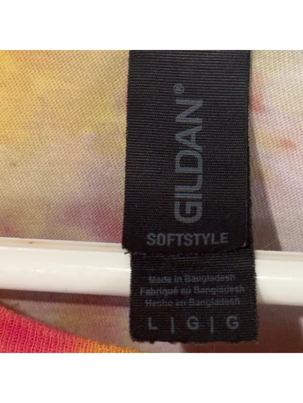 Gildan Large Tie Dye Dark Academia Graphic Tee - Image 6