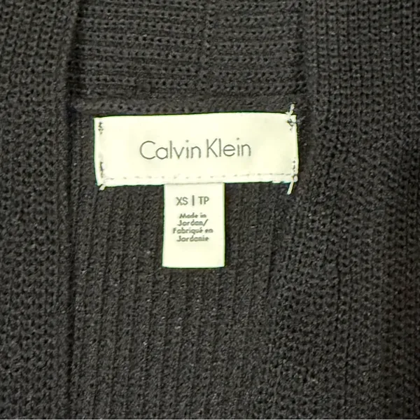 Calvin Klein Black Belted Sleeveless Cardigan Belted Duster - Image 9