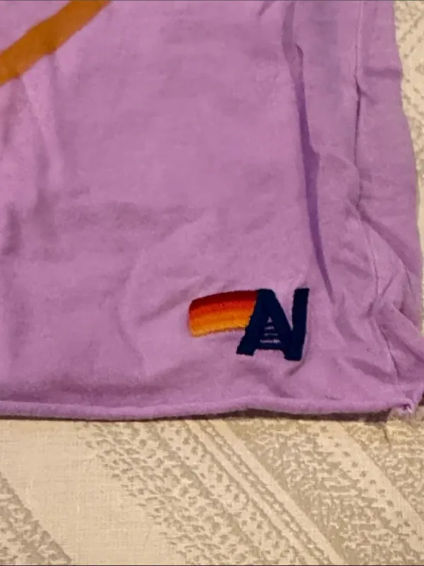 Aviator Nation Malibu CA Lilac Purple Graphic Tee XS Womens Soft T-Shirt - Image 3