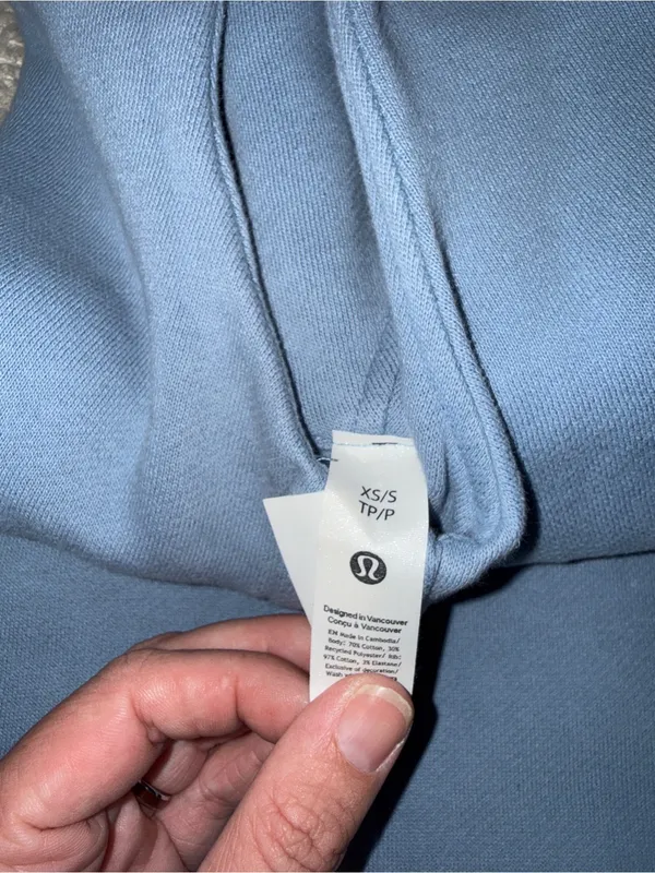NWOT Lululemon Scuba Oversized Half-Zip Hoodie Aero Blue XS/S - Image 3