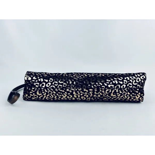 Juicy Couture‎ Metallic Novelty Clutch Wallet Purse Gold Black Cheetah Print - Image 7