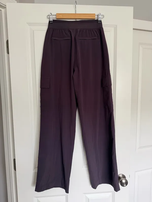 Athleta Brooklyn Heights High Rise Purple Cargo Pants Size 0 - Image 6