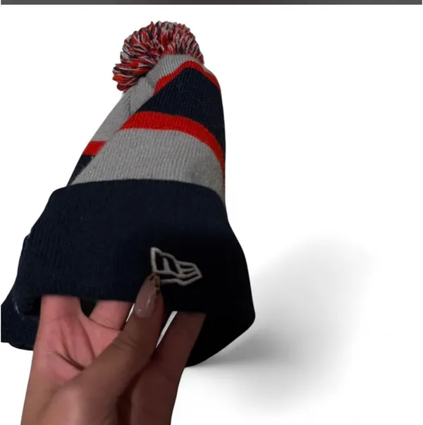 Patriots NFL Beanie New England Hat Pom Pom - Image 3
