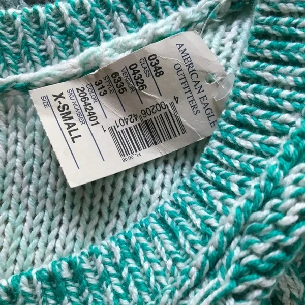 American Eagle Chunky Knit Pullover Sweater Top XS v6x - Image 5