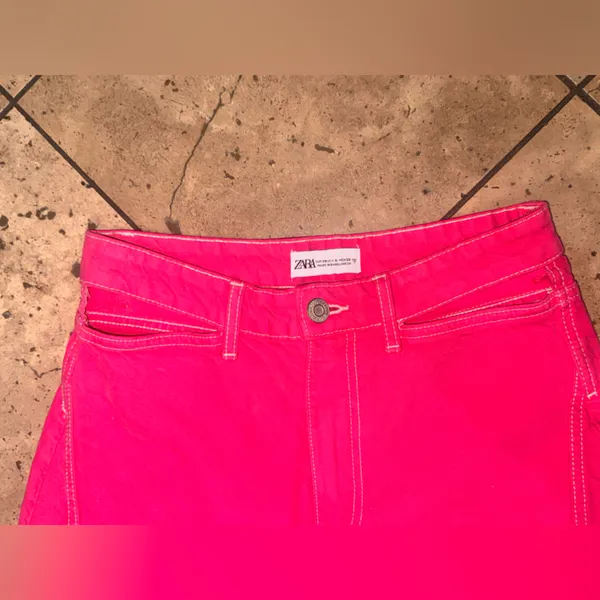 ⭐Zara Fuchsia Straight-Leg Jeans - Image 2