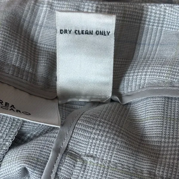 Andrea Viccaro Gray‎ Plaid Classic Women's Light Gray Dress Pants Size 6 - Image 9