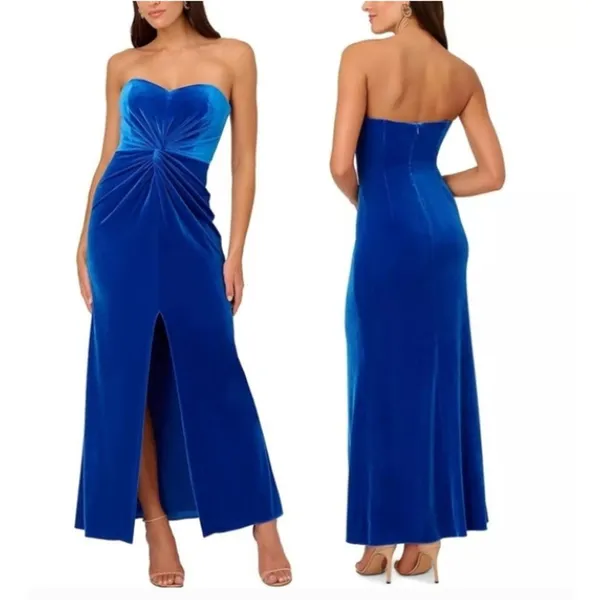 Liv Foster Velvet Strapless Evening Dress Size‎ 14 New with Tags - Image 2