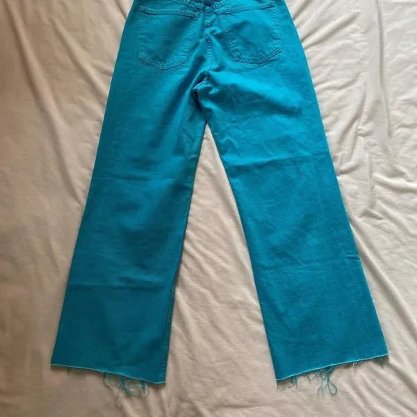 bright blue 100% cotton Zara jeans - Image 5