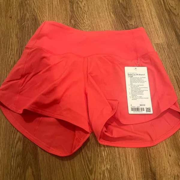 Lululemon Speed Up High-Rise Lined Short 4 New with tags -ColourGlaze Pink - Image 2