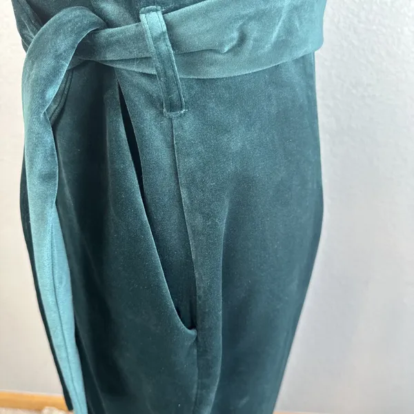 Closet London Kimono Sleeve Velvet Midi Dress Size 10‎ Wrap Tie Emerald Green - Image 4