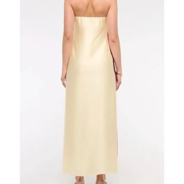Abercrombie & Fitch Julia Hibiscus Flower Cream Midi Dress NWT Size M - Image 3