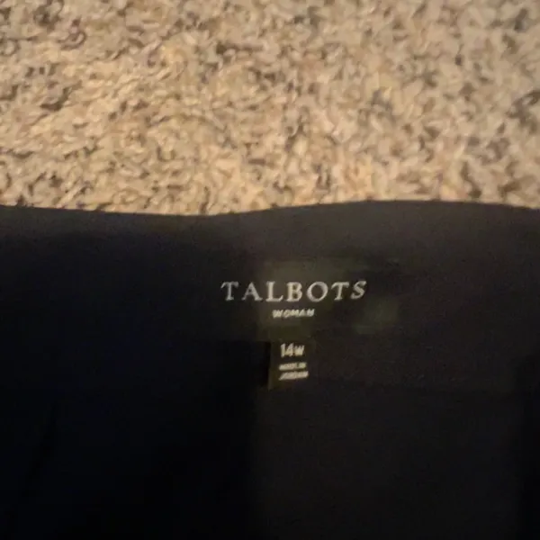 Talbots Woman Black Wool Blend Pencil Skirt Plus Size 14W Career Knee‎ Length - Image 2