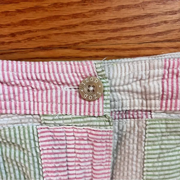 Izod Golf Plaid White Pink Green Seersucker Women's size 6 Skort Skirt - Image 2
