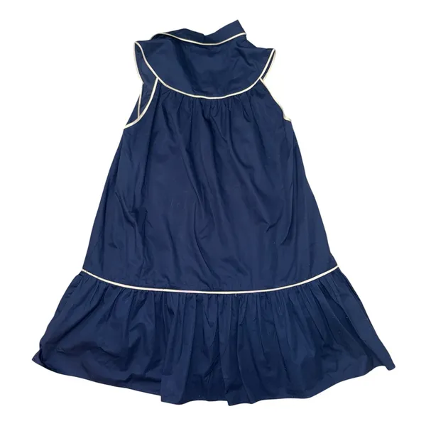 TCEC navy blue button down white accent sleeveless dress women’s size large - Image 2