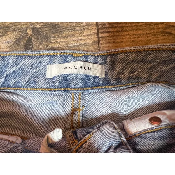 PacSun 90s Boyfriend Jeans Light Wash Distressed Denim Size 27 Ripped Grunge Y2K - Image 4