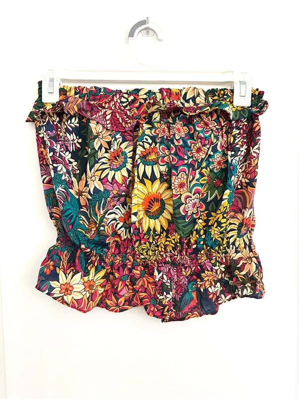 Anthropologie Maeve Adelaide Strapless Blouse Anthro Tank Top Floral Medium - Image 4