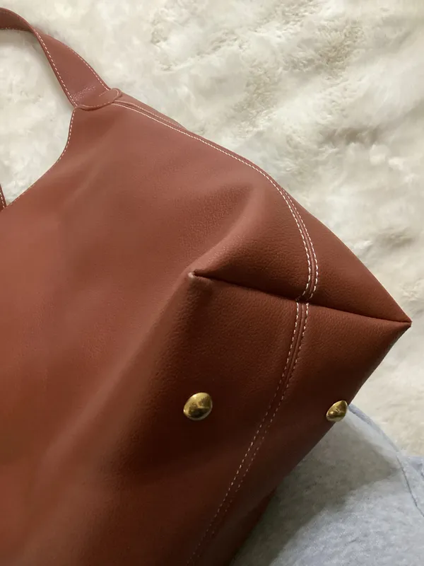 Brown Shoulder Tote Bag - Image 3