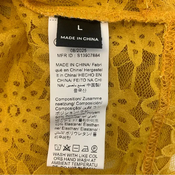 Women’s‎ L Yellow Lace Bolero Jacket Whimsical Fairy Romantic Feminine Festival - Image 6