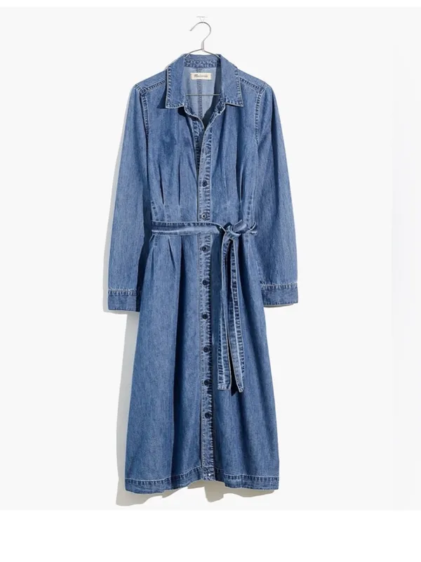Madewell Wareham Wash Tie-Waist Shirtdress: TENCEL Denim Edition - Image 3