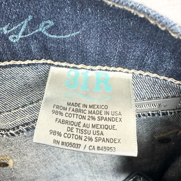 Ariat Women's Boot Cut Jeans Size 31 Western Contrast Stitch Rodeo Mid Rise - Image 8
