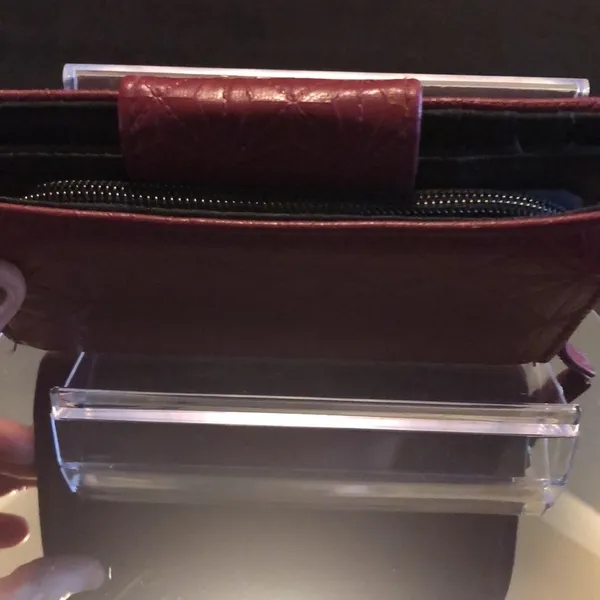 Tahari Burgundy Wallet Identity Protect Zip And Snap Closure - Image 4