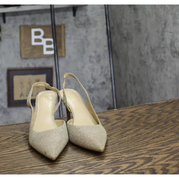 Michael Michael Kors Womens Alina Flex Sling Pump Heels Pale Gold 6.5M - Image 3