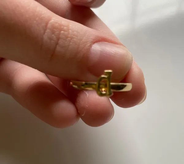 Gold P Ring - Image 2