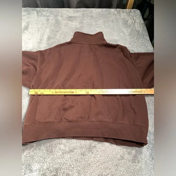 Fabletics Brown Half-Zip Sweatshirt XXL/1X - Image 8