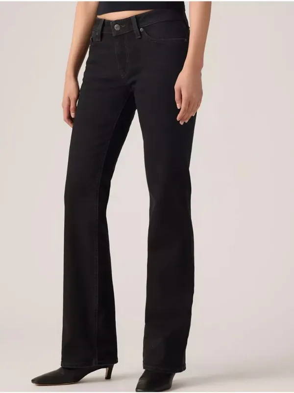 New Levi's 26x32 Superlow Bootcut Women's Jeans Crew Look - Black Medium Stretch - Image 2