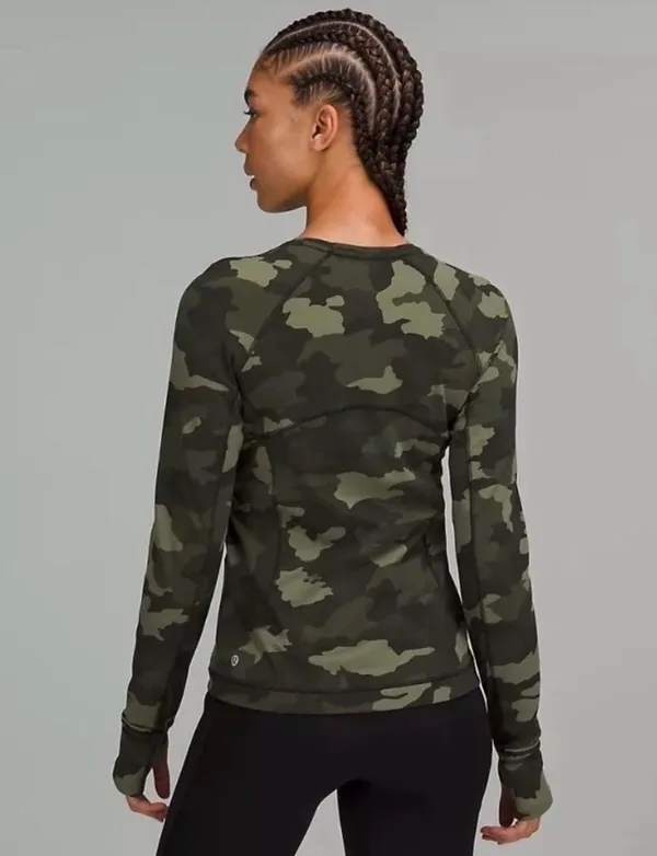 Lululemon Its Rulu Run Long Sleeve Shirt in Heritage 365 Camo Medium Olive Multi - Image 3