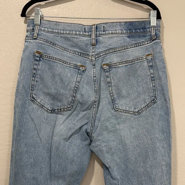 Abercrombie & Fitch the 90’s Blue Slim Straight ultra high rise Jeans 32/14S - Image 4