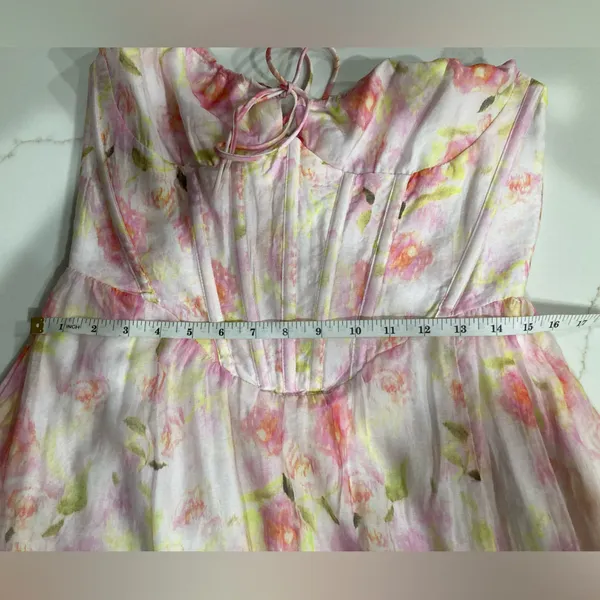 Bardot Pink Floral Maxi Dress - Image 7