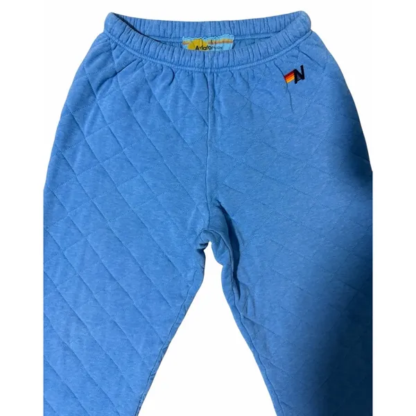 Aviator Nation‎ Quilted Sweatpants Ocean Blue Size Large - Image 3