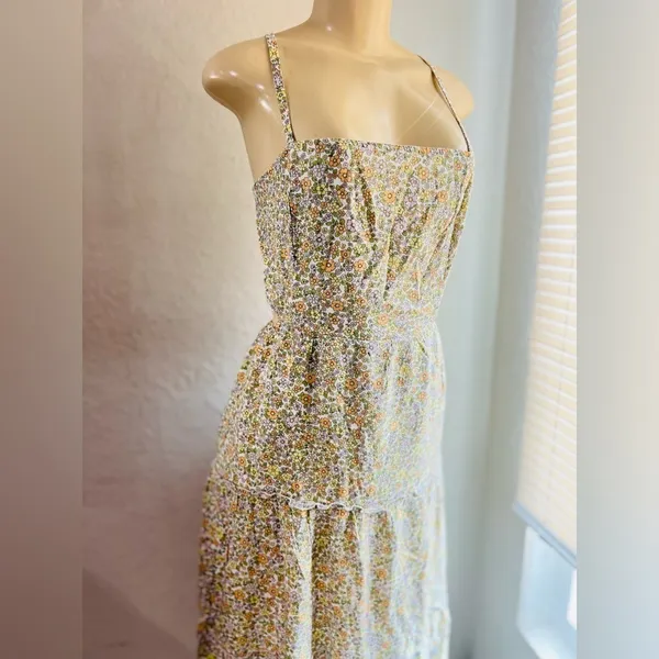 Hollister women’s bohemian sexy maxi floral print dress size Med NWT - Image 6