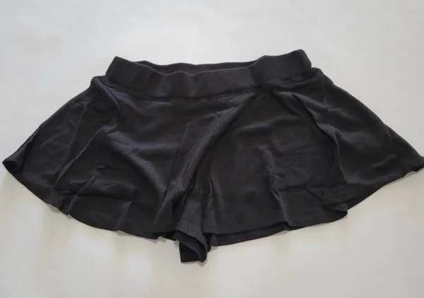 Black Flutter Lounge Flounce Thermal Shorts Size XL - Image 2
