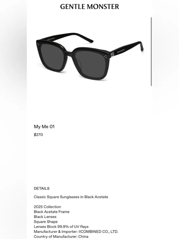 GENTLE MONSTER Flatba “My Ma” sunglasses, unisex - Image 4
