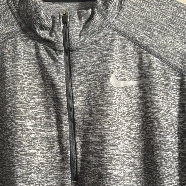 Nike Heathered Gray Long Sleeve Pullover - Image 3