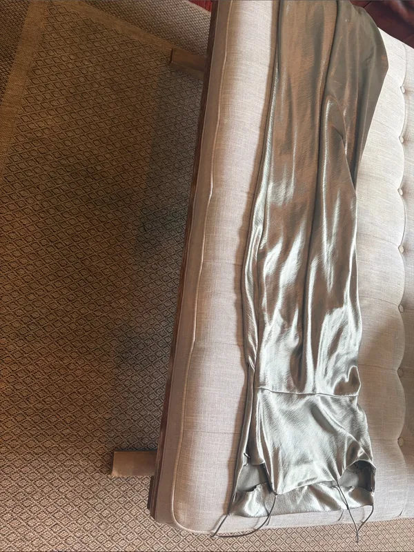 Sachin & Babi Sage Green Satin Scrunch Maxi Dress Size 0 - Image 7
