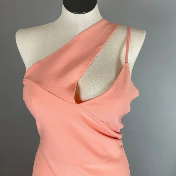 Abercrombie & Fitch Dress Crossover Bodice NWT‎ FLAWS Peach Pink Size Large - Image 6