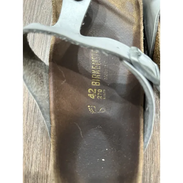 Birkenstock Women‎ Gizeh Icy Metallic Silver Birko-Flor Sandals Sz EU 42 - Image 4