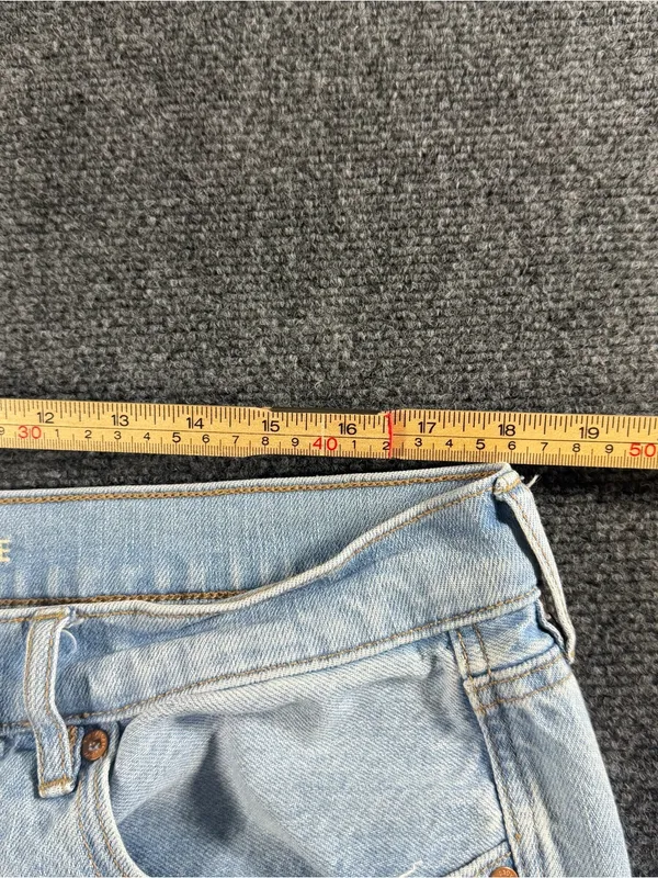 American Eagle Outfitters Women's Straight High Rise Distressed Jeans Size 18 - Image 6