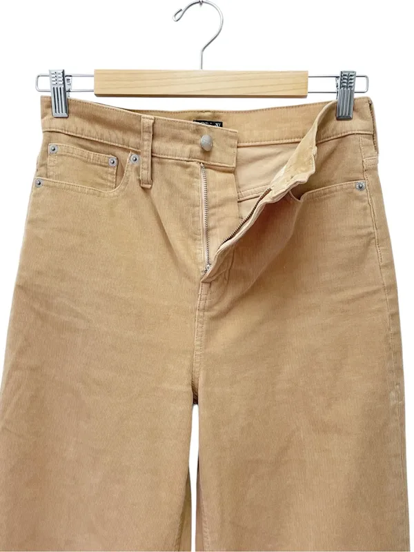 J. Crew Tall Wide Leg Corduroy Pants 26T Tan High Rise Trouser Jeans Stretch - Image 5