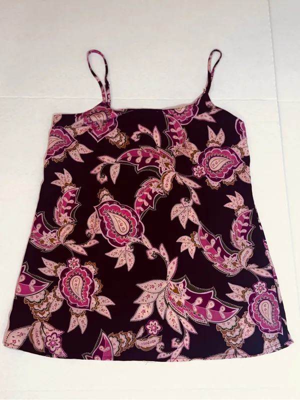 Show Me Your Mumu Estella Topslip S Burgundy Paisley Boho Y2K Cami Tank Resort - Image 7