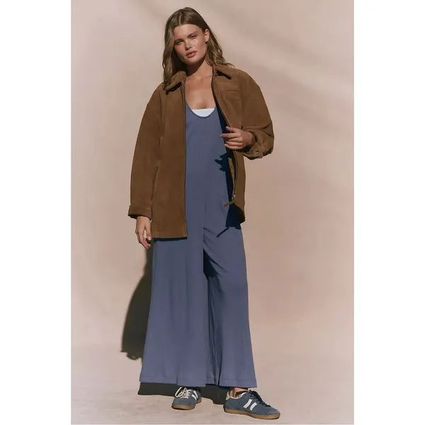 Free People Bohemian Zena One Piece Wide Leg Jumpsuit Periwinkle Blue Small NWT - Image 4