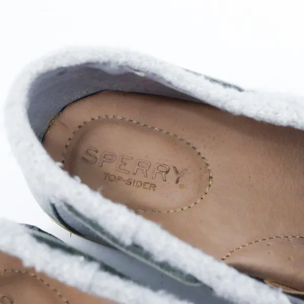 Sperry Top-Sider‎ Womens Grey Leather Suede Wool Boat Shoes STS82427 Size 9.5 - Image 7